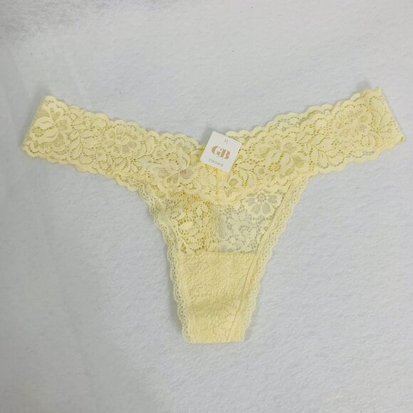 GB Thong Juniors Women M Nylon Lace Multicolor Pastel Set of 4 Romantic Sexy NWT - Picture 7 of 8